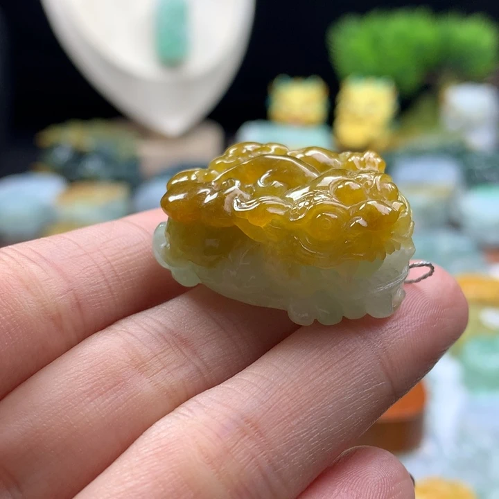 翡翠未镶嵌颈饰貔貅28