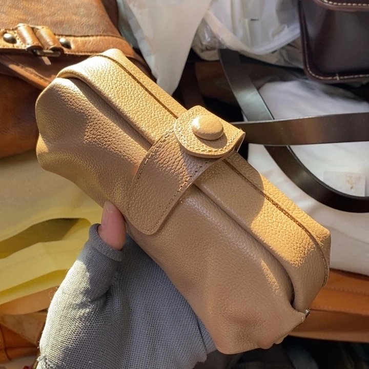 头层牛皮笔袋收纳