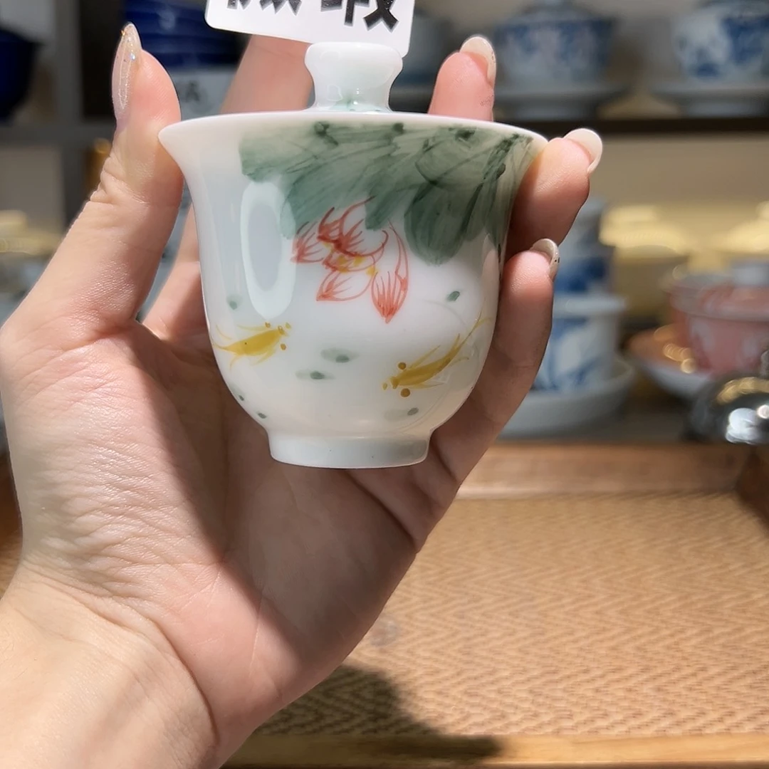 【闪购商品】瑕 手绘 盖碗