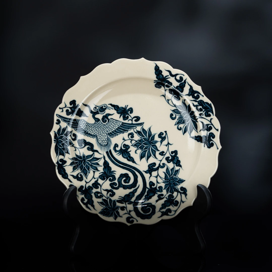 慕古团凤花口壶承直径18.8cm家用茶周边