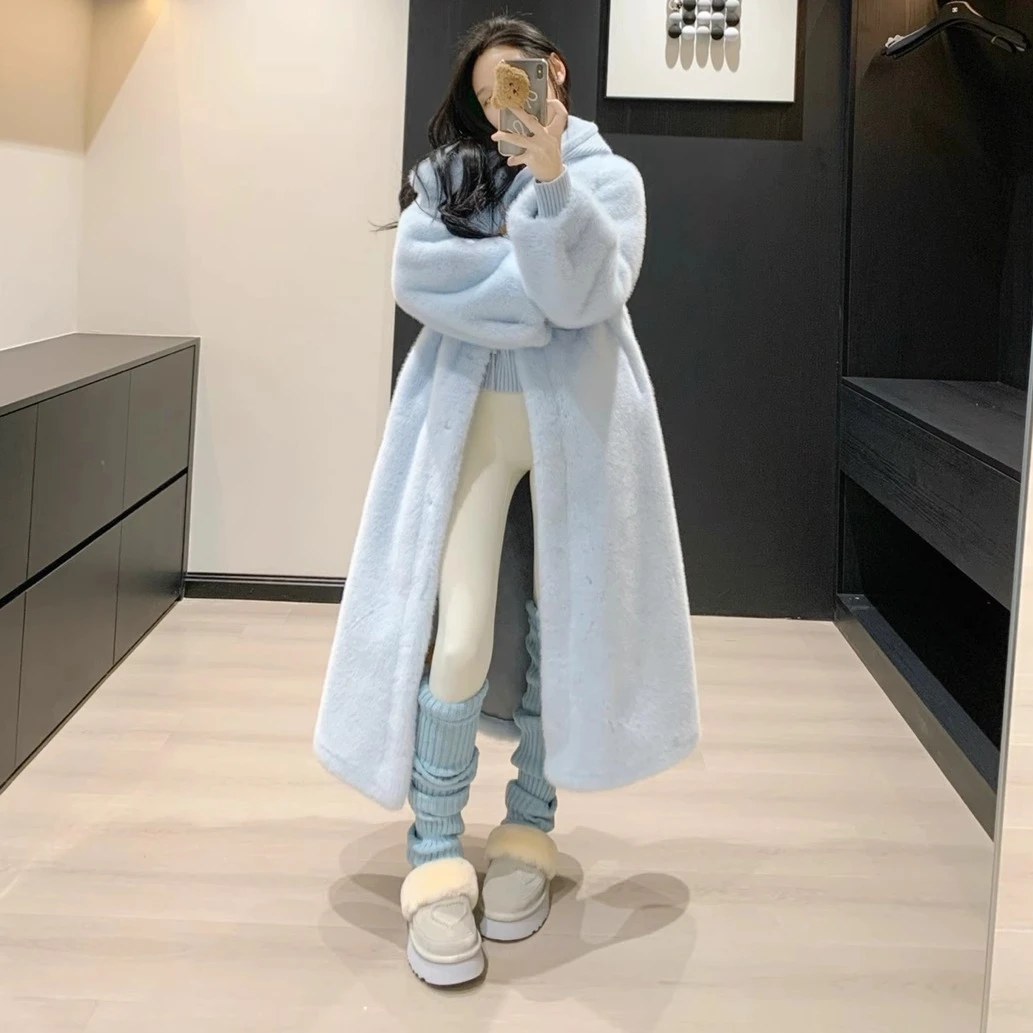 冬季新款加厚长款宽松外套大衣