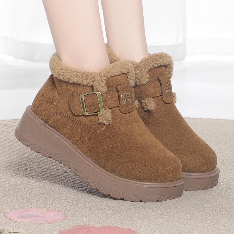 老北京布鞋冬女士棉鞋加绒加厚保暖妈妈棉靴防滑加厚软底平底短靴