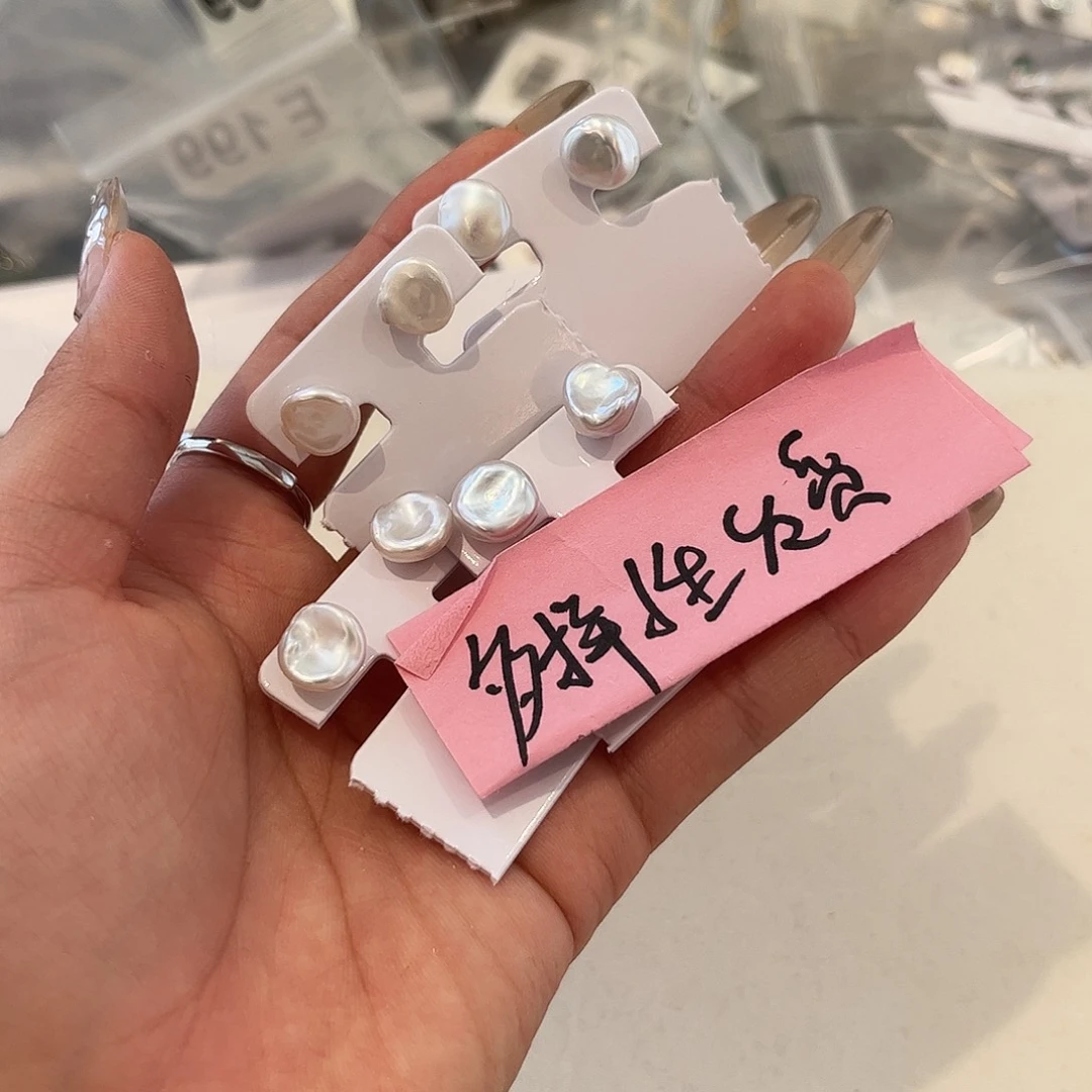银S925镶嵌淡水珍珠耳饰