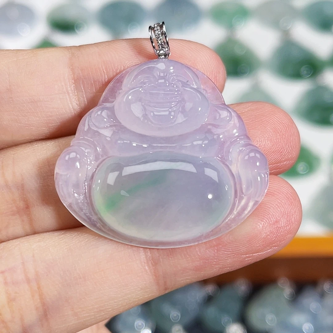 颈饰18K金镶嵌翡翠吊坠