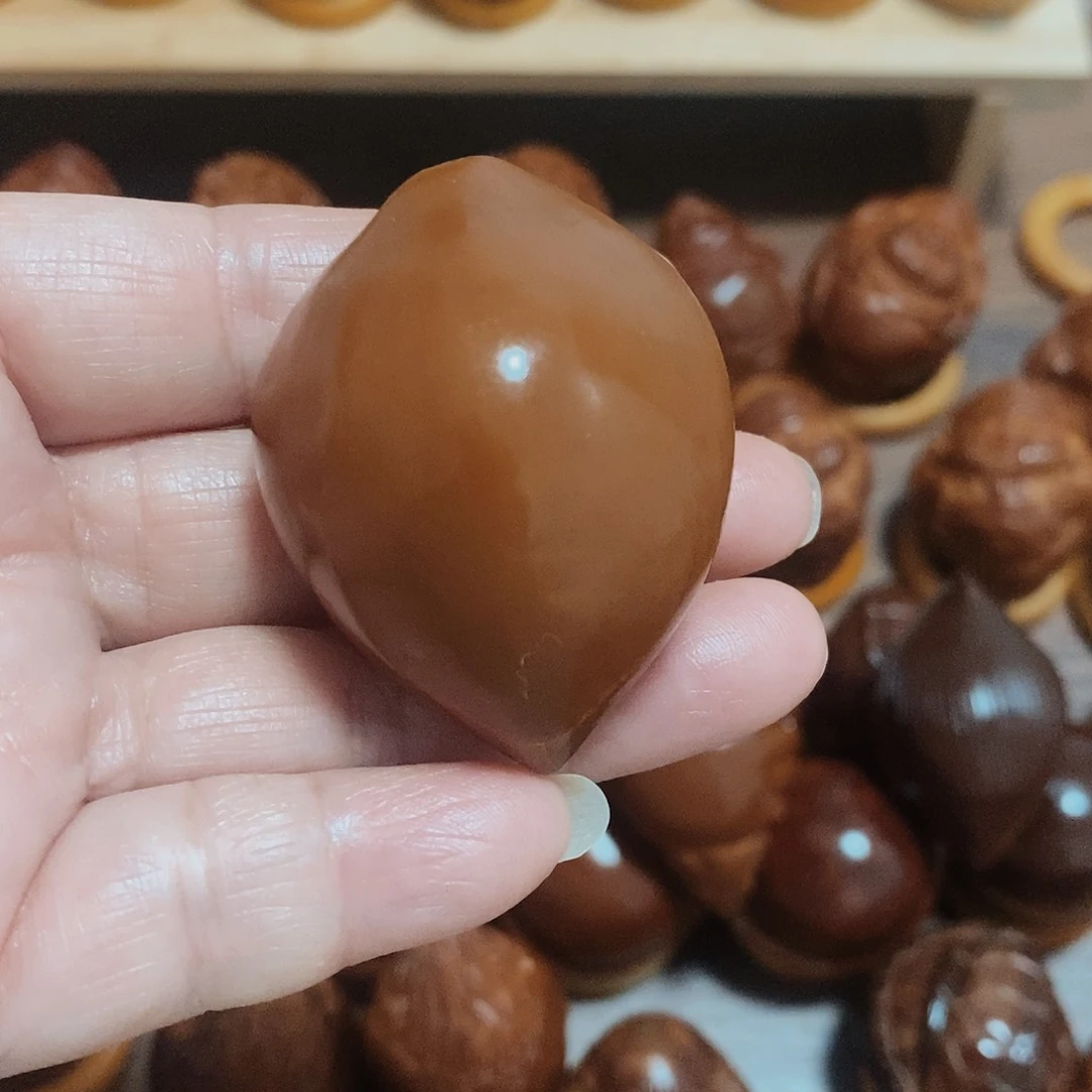 橄榄核把件我***福核雕生命单面一颗卡36