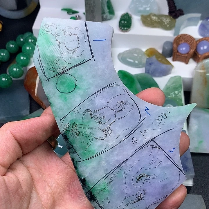 翡翠挂件未镶嵌料子