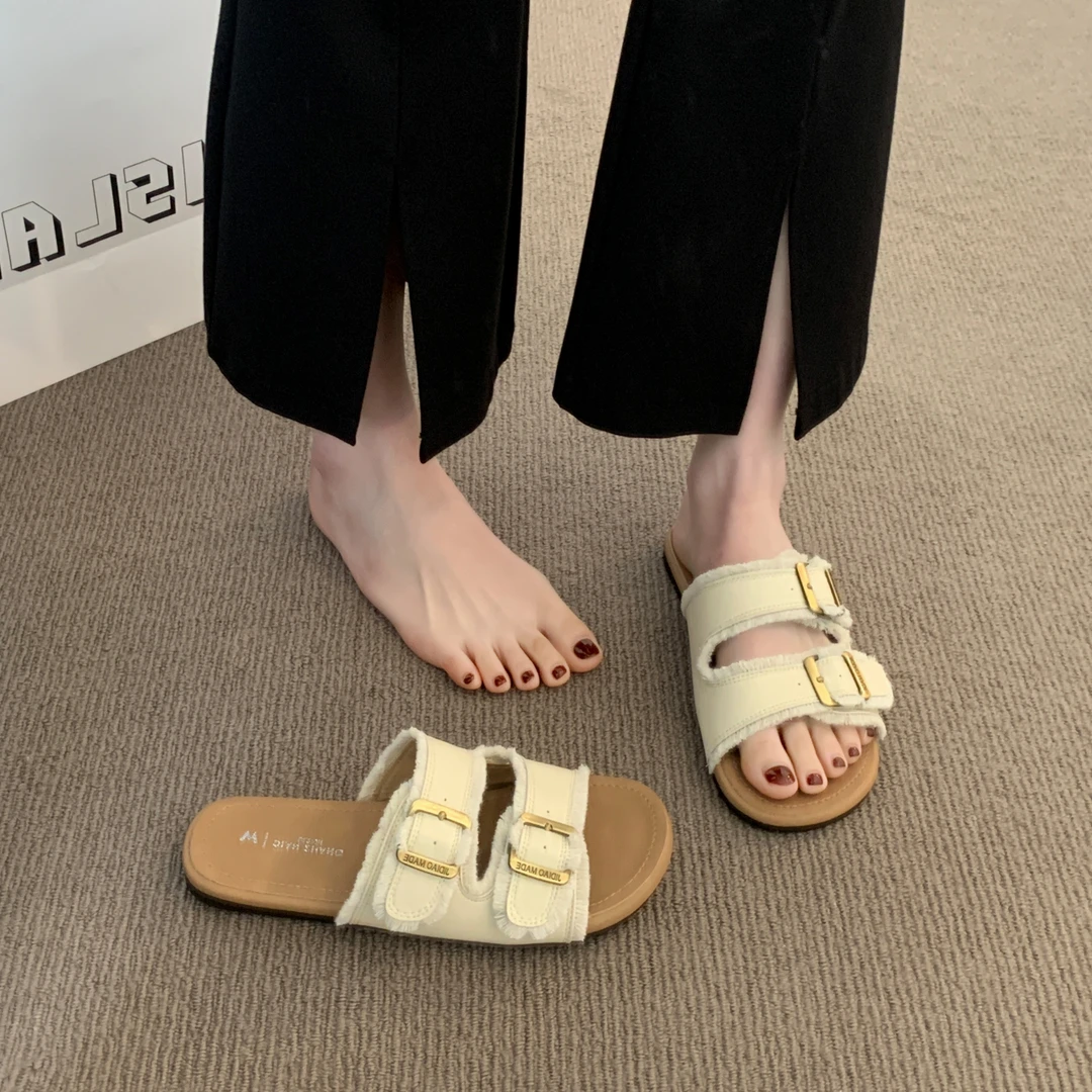 勃肯拖鞋女夏季外穿2025新款超火绝美配裙子海边沙滩法式小凉拖鞋