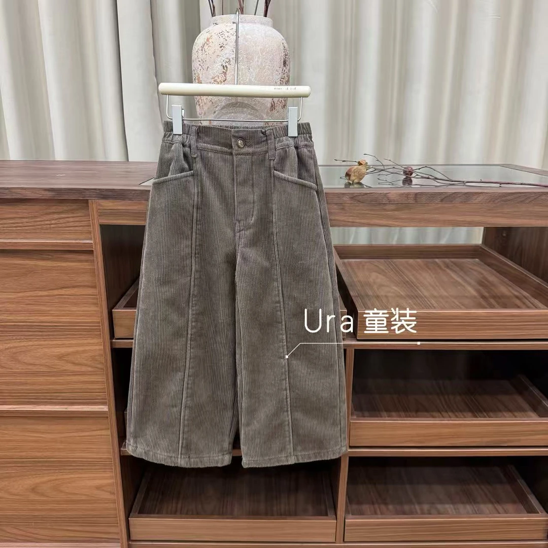 URA【加绒现货】【绿松石】秋冬款加绒裤子上新女童中大童-US258802
