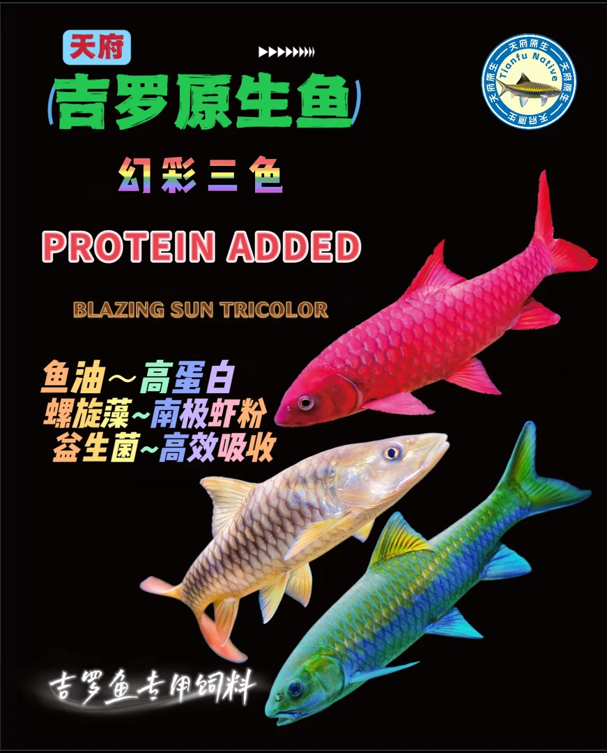 吉罗鱼饲料增色高蛋白蓝吉罗红金吉罗专用大小颗粒诱色增艳
