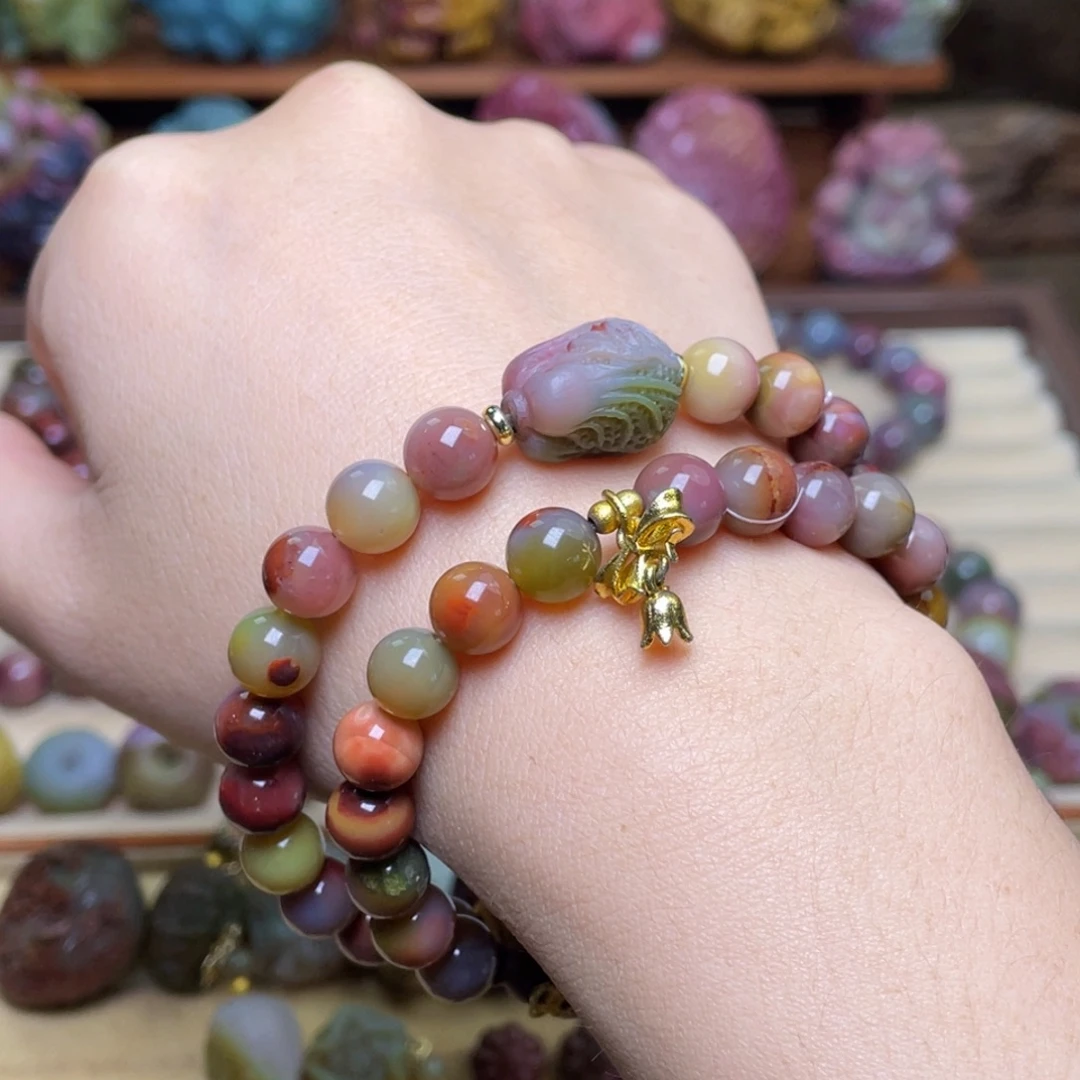 合金玛瑙/玉髓珠宝半成品盐源玛瑙包浆