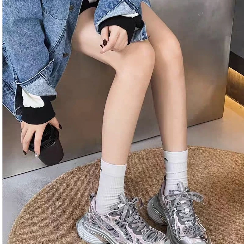 C5219   粉色  夏季时尚圆头系带休闲运动鞋女士老爹鞋