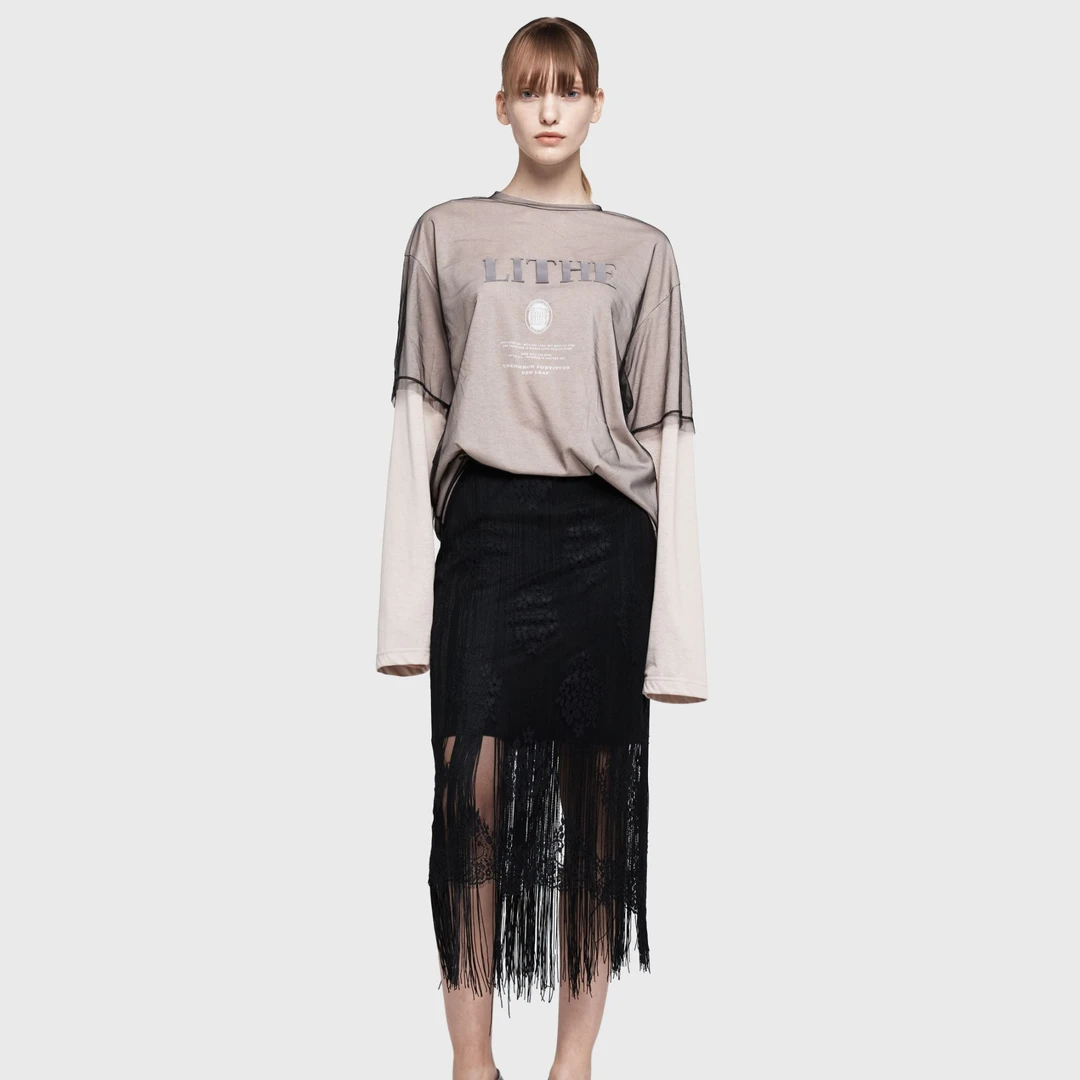 YCH 韩国设计师品牌 25春 假俩件长袖T