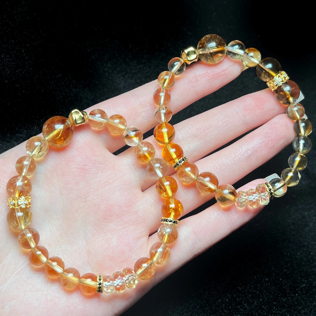 【云上叙】V44747-M-黄水晶DIY单圈手串—多样性发一件-7mm（甄选）