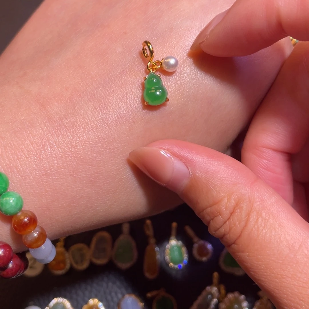 翡翠银S925镶嵌颈饰