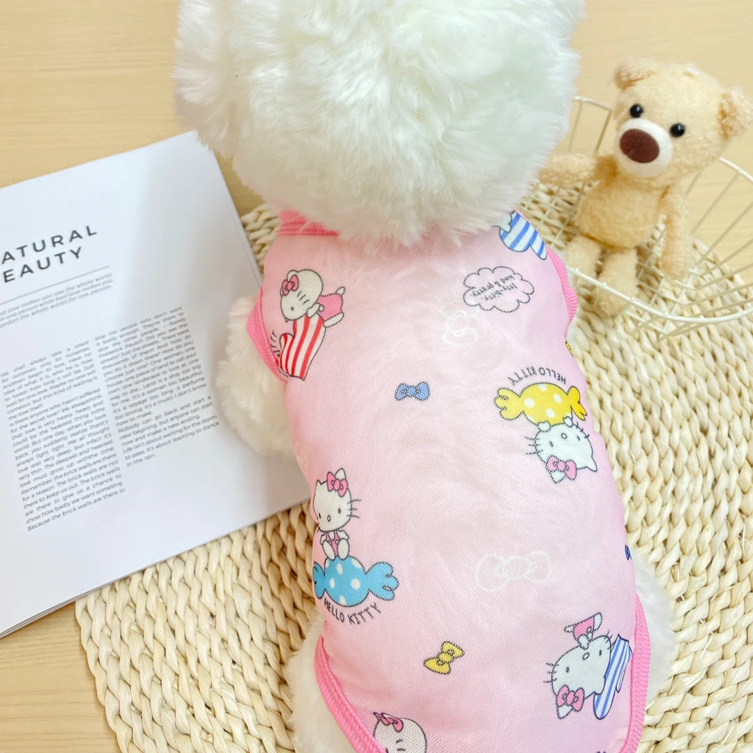 宠物狗狗衣服夏季薄款猫咪衣服比熊泰迪博美小中大型犬透气背心网