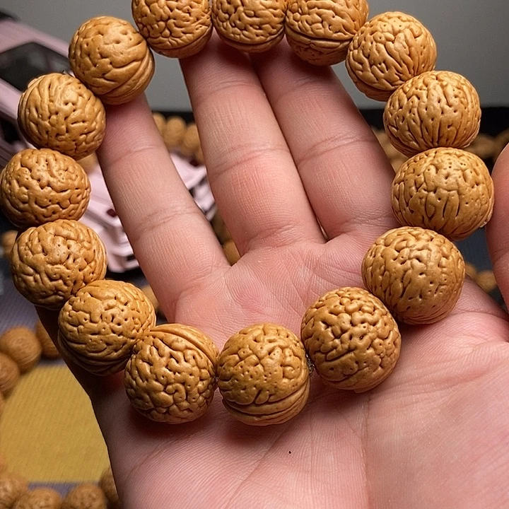 桃核手串经典脑纹磨盘桃核手串