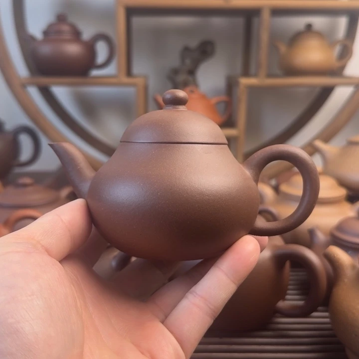 紫砂茶壶梨形200cc台西嫩底槽清