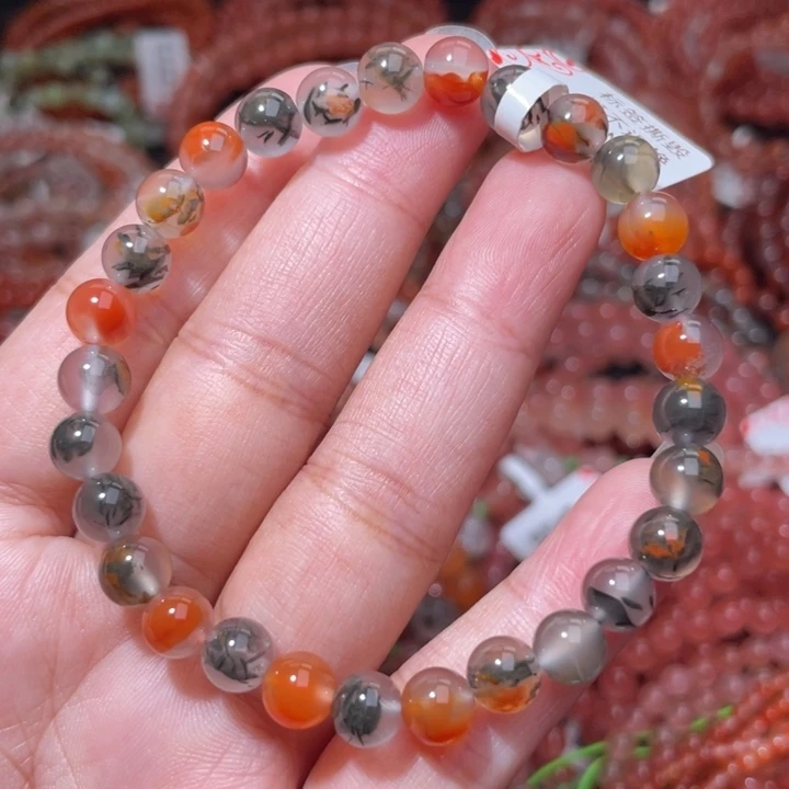 玛瑙/玉髓未镶嵌水墨单圈6.5m+m22