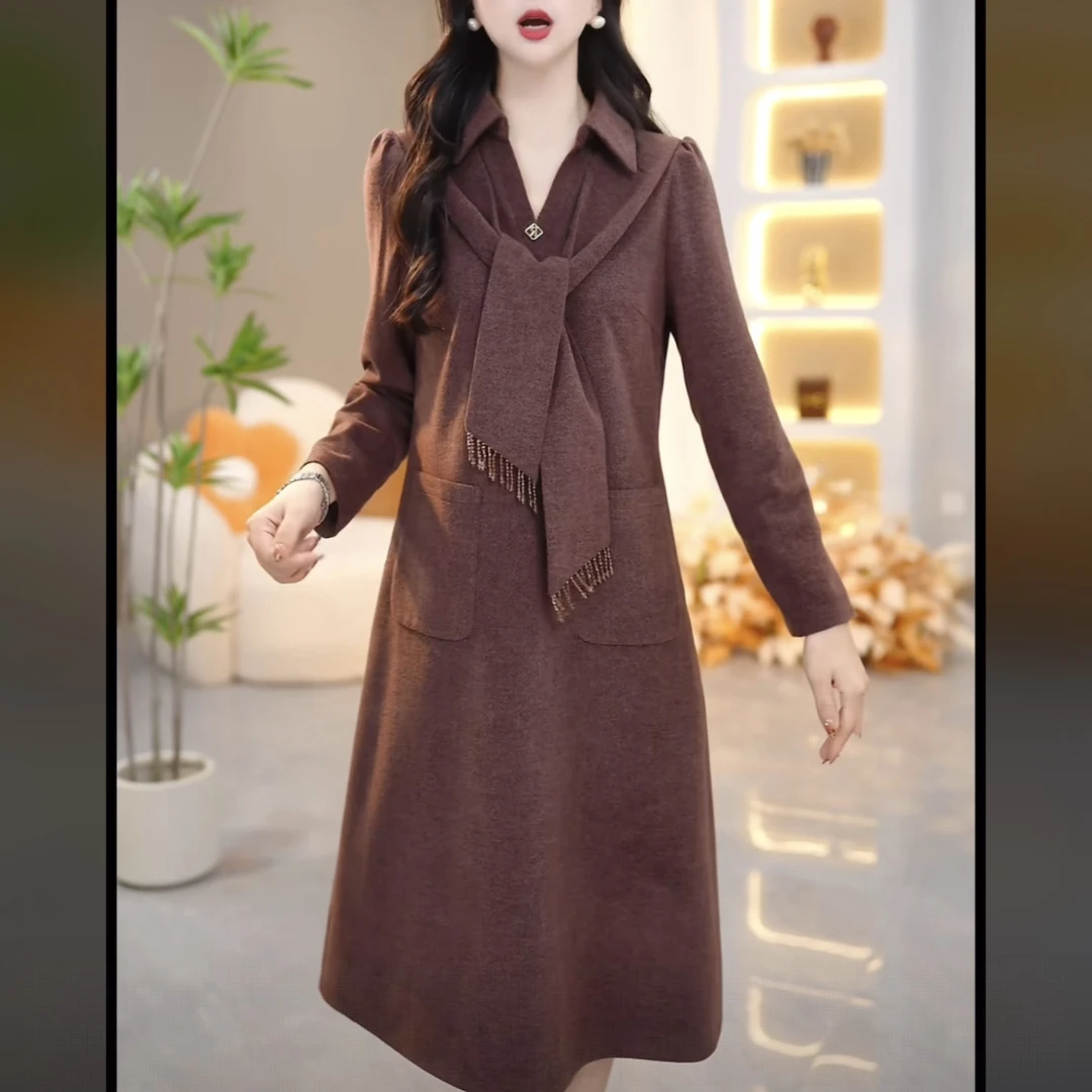 【连衣裙】SJYH3015早秋2025新款时尚优雅减龄显瘦气质连衣裙