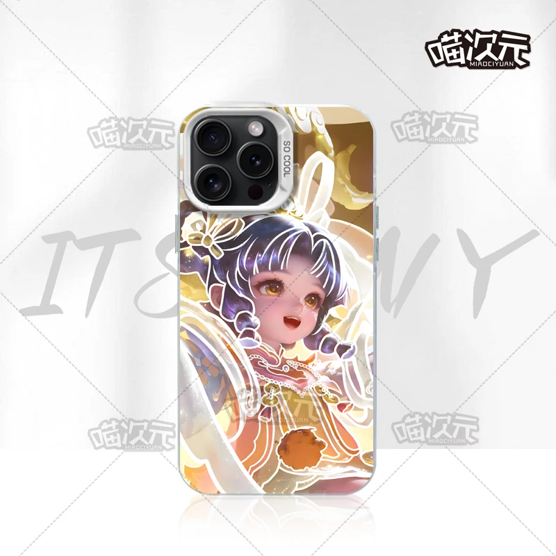 蔡文姬新款防指纹彩银适用动漫苹果16华为一加12小米手机防摔壳