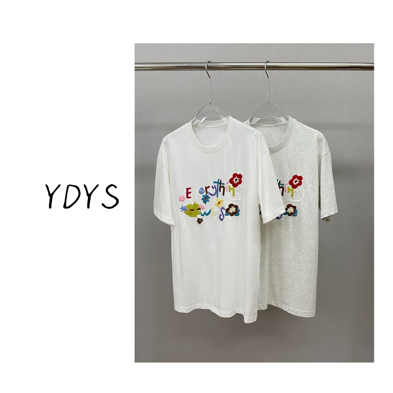 【YDYS】25K00017 2025新款时尚气质小众花朵T恤