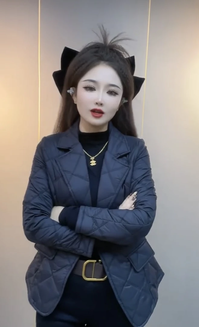 2025秋冬新款韩版收腰西服棉外套