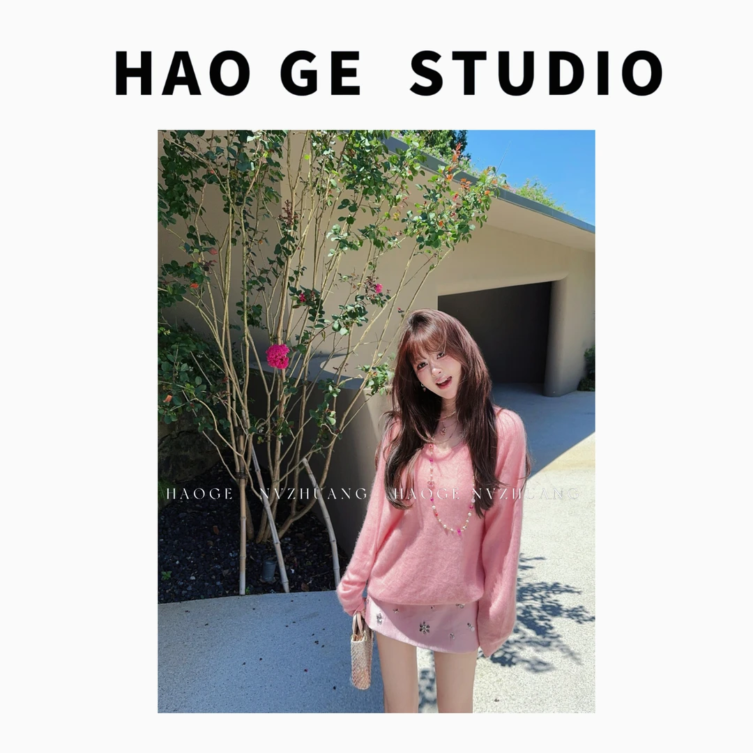 ●FaFa●【羊绒拉毛】HGQ5MY2825A毛衣预休闲秋季温柔慵懒风套头设计