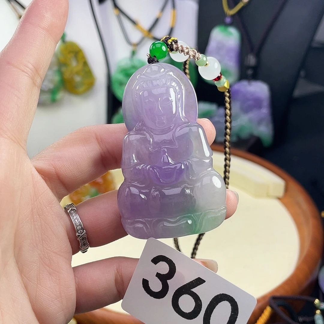 翡翠未镶嵌吊坠(赠链)