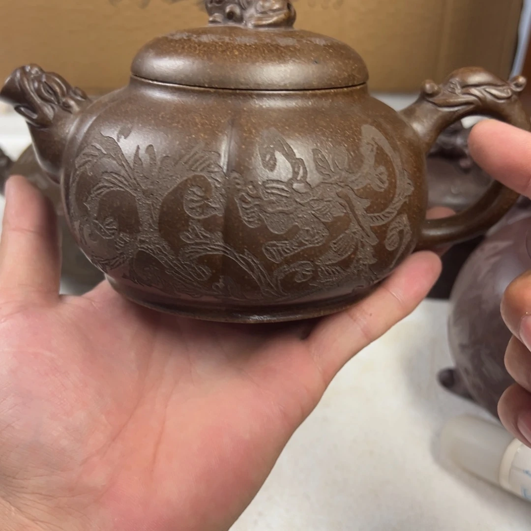 茶壶紫砂宜兴原矿紫砂壶450毫升容量
