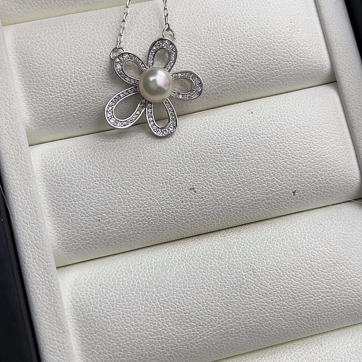 海水珍珠颈饰银S925镶嵌