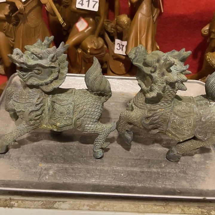 大***刘黄铜摆件，文房工艺品摆件