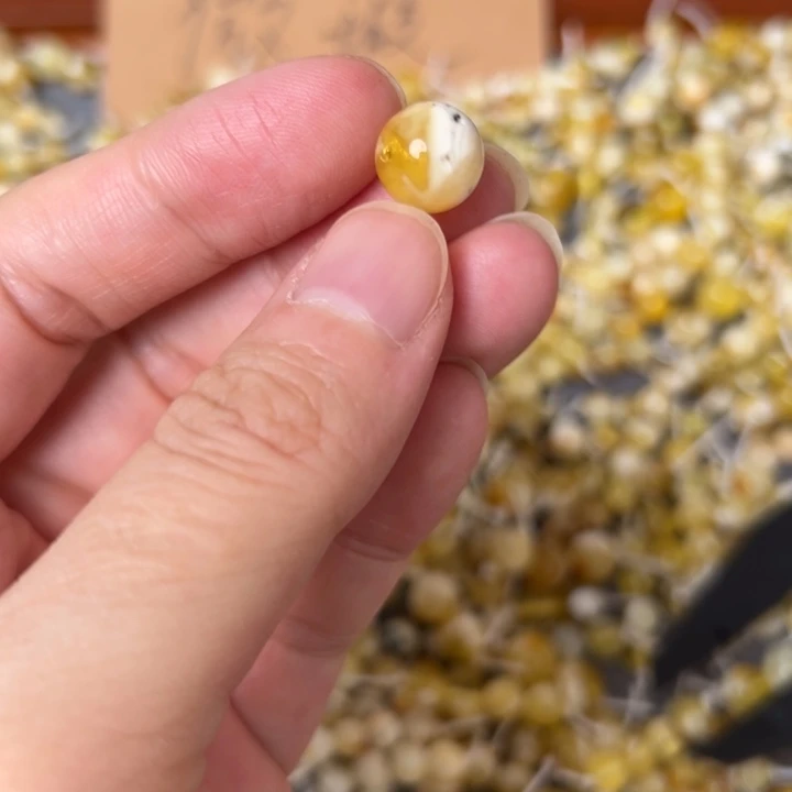 蜜蜡未镶嵌裸石10.2mm一个