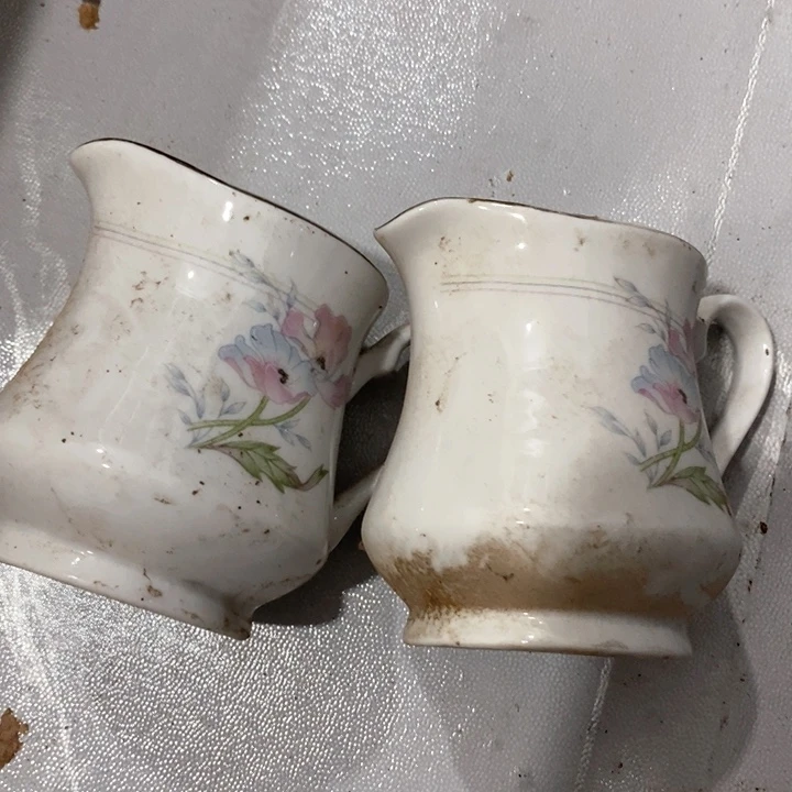 瓷片强化瓷公道杯一对