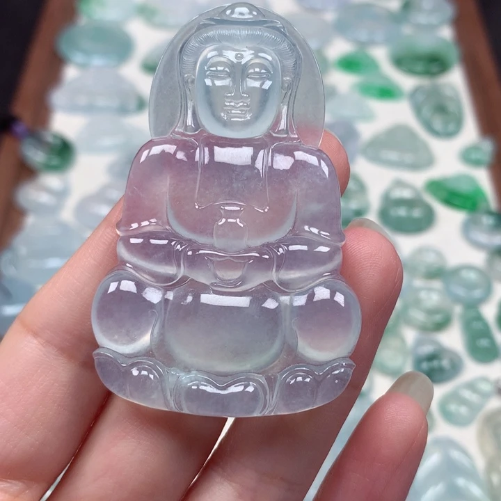 翡翠未镶嵌颈饰高冰正装大观音