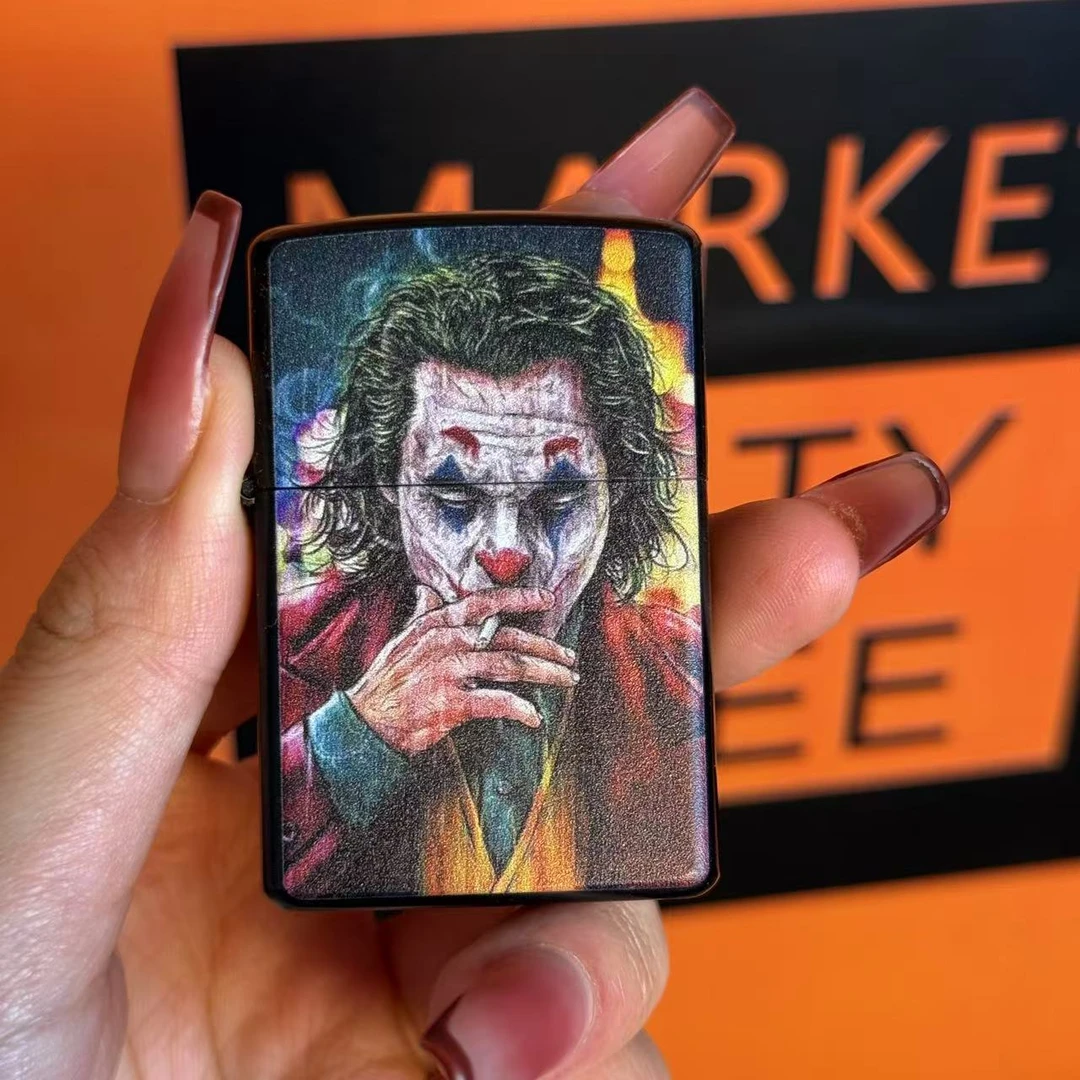 彩绘防风打火机小丑造型独特实用煤油打火机