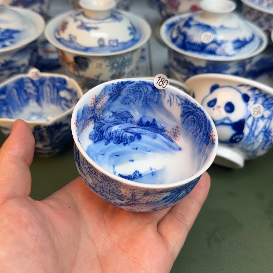 彦祖纯手工手绘茶具180