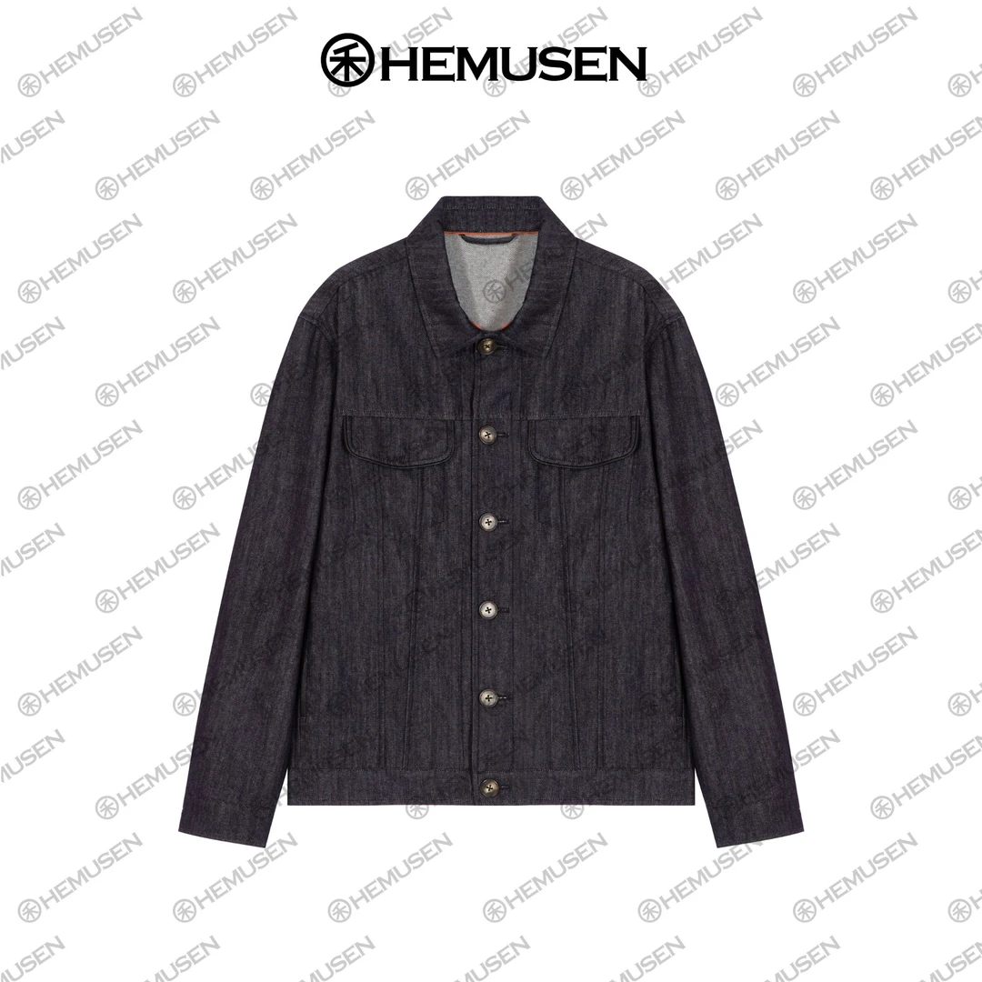 春秋季新品翻领老钱风简约时尚休闲短款牛仔外套2408W173