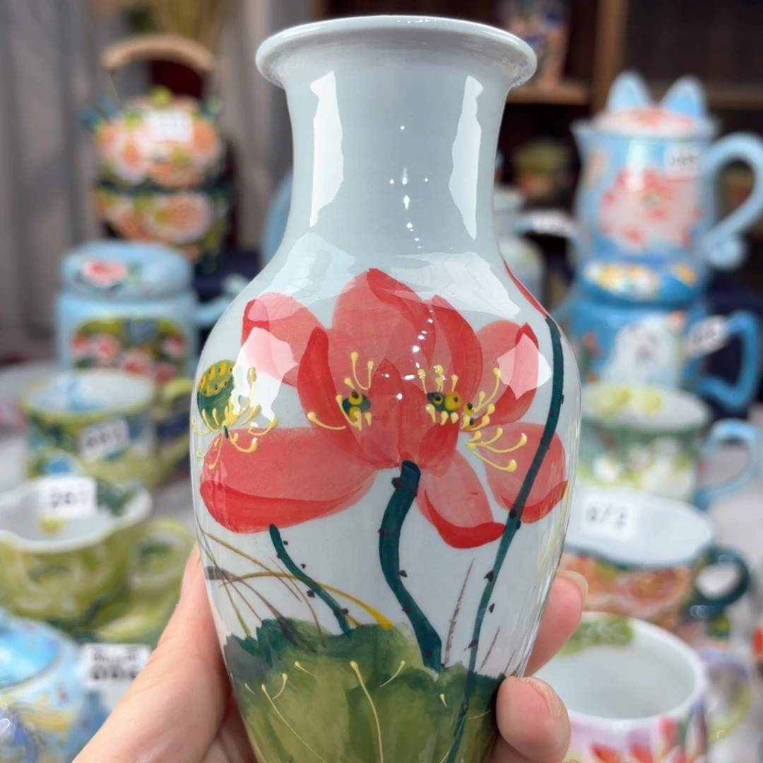景德镇手绘高温釉下彩陶瓷茶具