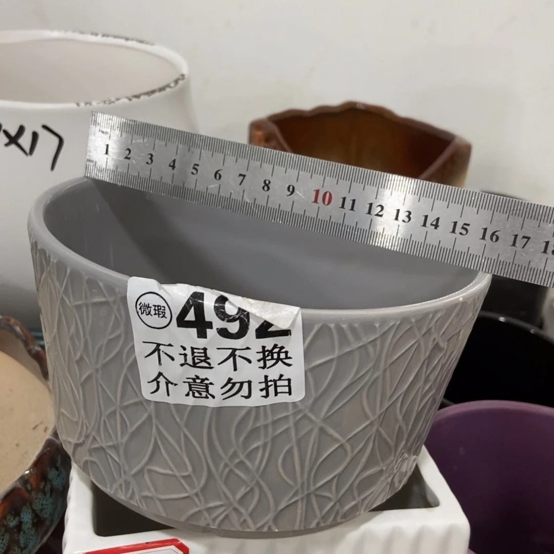 红陶高温陶瓷花盆