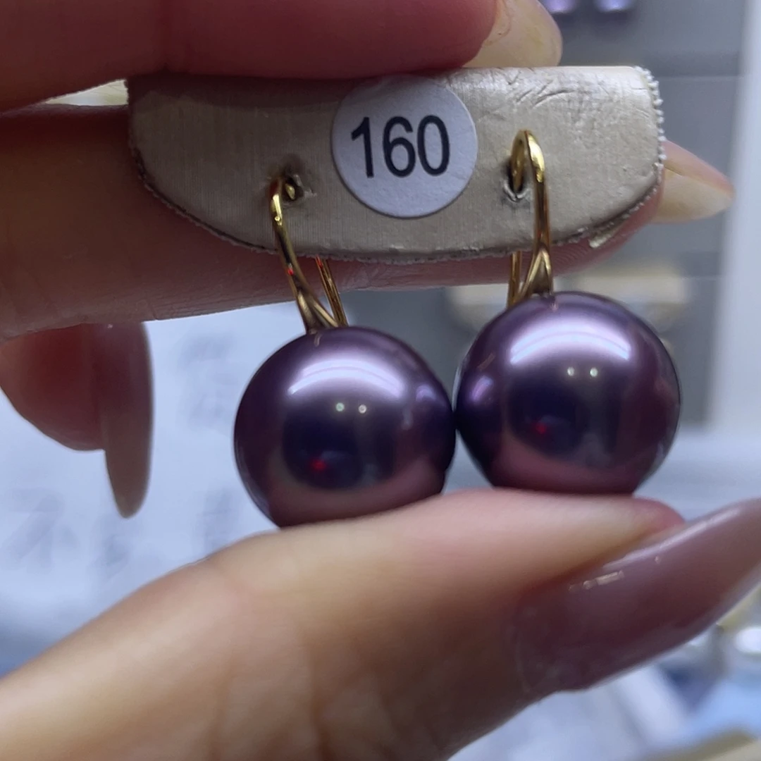 淡水珍珠耳饰银S925镶嵌