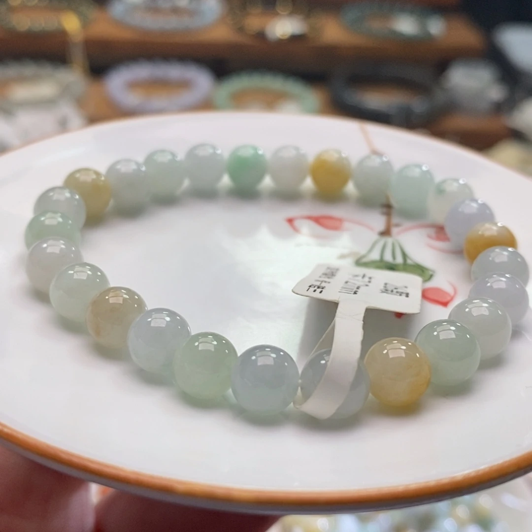 翡翠未镶嵌手链翡翠W66 卡7.2