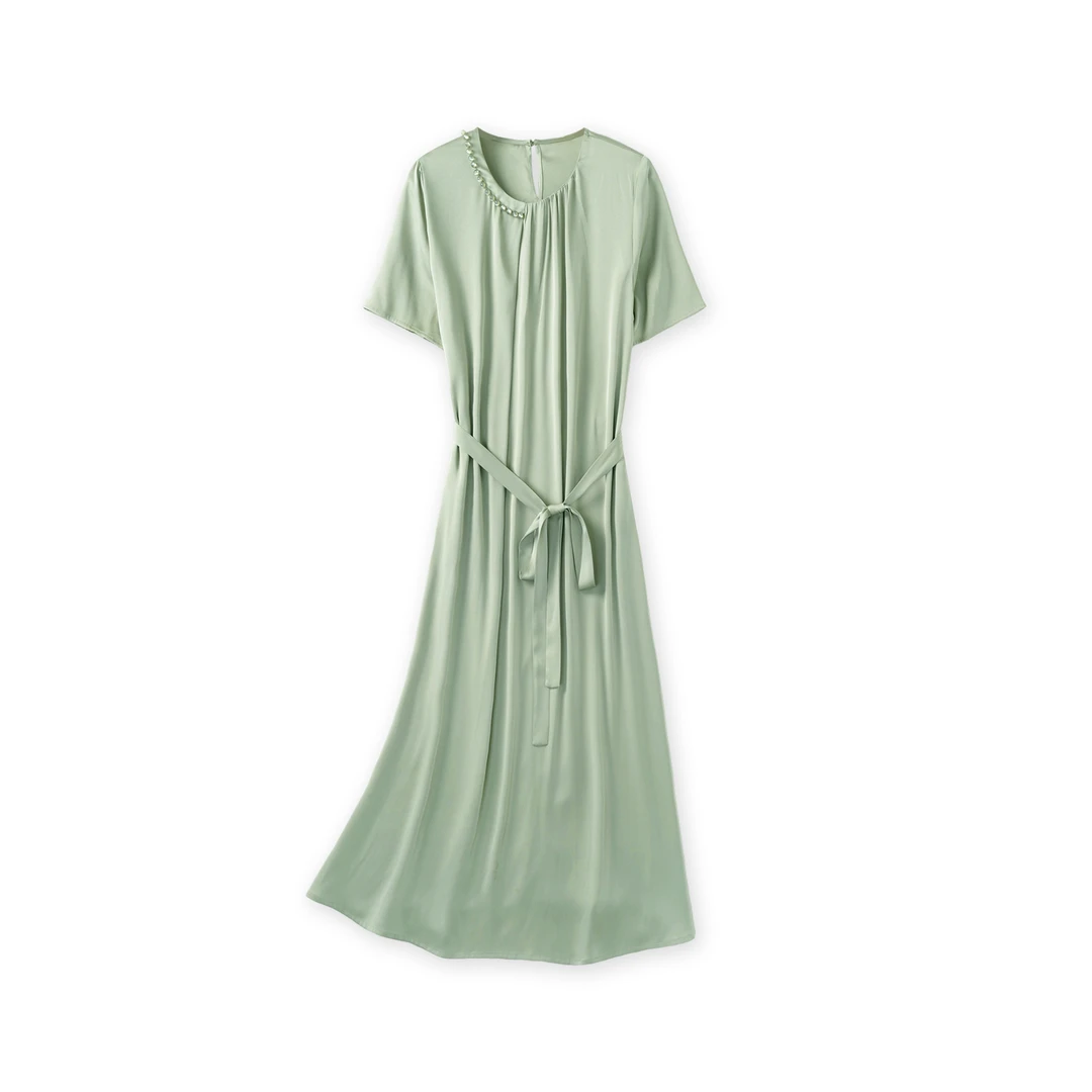 【敏洋纯】（左谜）新款桑蚕丝连衣裙CLY-BL2565