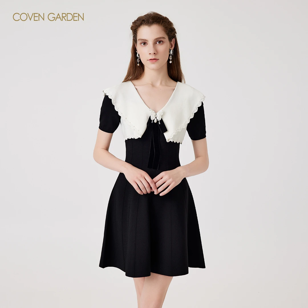 哥文花园 四季纱娃娃领连衣裙 CLA3031630 COVEN GARDEN
