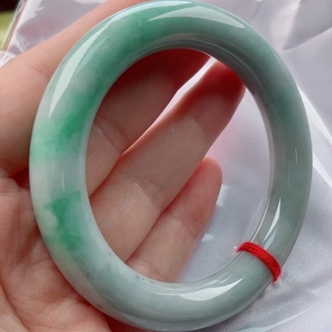 翡翠手镯未镶嵌胖60.5无纹裂48小时鉴赏有矿点