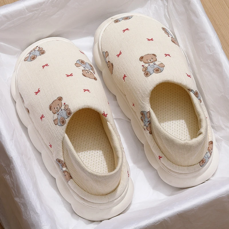 孕妇月子鞋夏薄款89月份家居软厚底防滑棉拖鞋女产后春秋包跟外穿