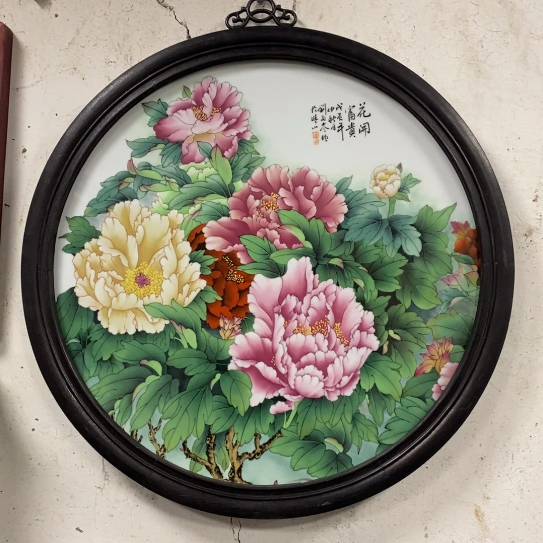 瓷62*62 景德镇瓷板画柴窑烧制