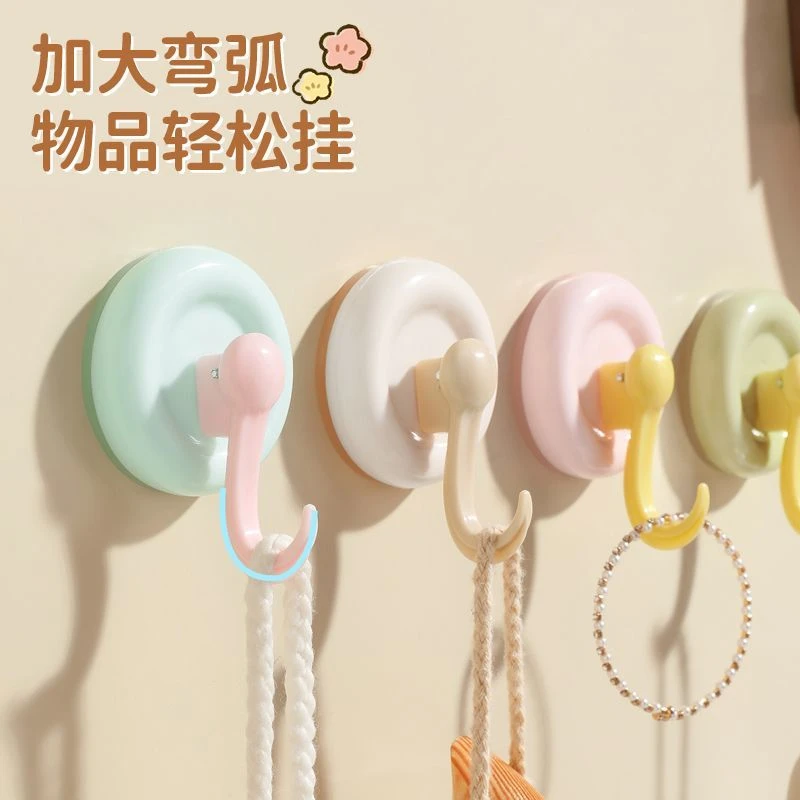 【4个装】吸盘挂钩免打孔强力承重门后厨房浴室多功能壁挂无痕粘钩