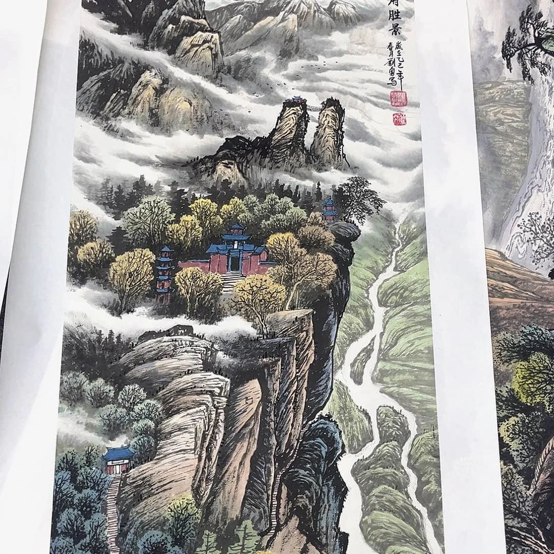 国画绘画作品多次参加全国