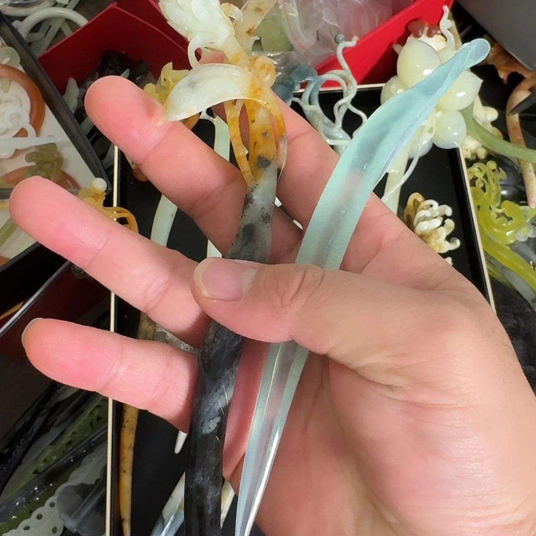 墨***峿蛇纹石玉未镶嵌发饰