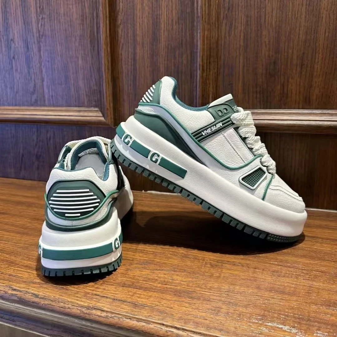 2025秋季爆款时尚厚底增高运动休闲鞋潮流小白鞋轻奢百搭面包鞋男